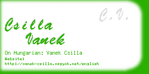 csilla vanek business card